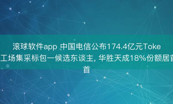 滚球软件app 中国电信公布174.4亿元Token工场集采标包一候选东谈主， 华胜天成18%份额居首