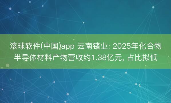 滚球软件(中国)app 云南锗业: 2025年化合物半导体材料产物营收约1.38亿元， 占比拟低