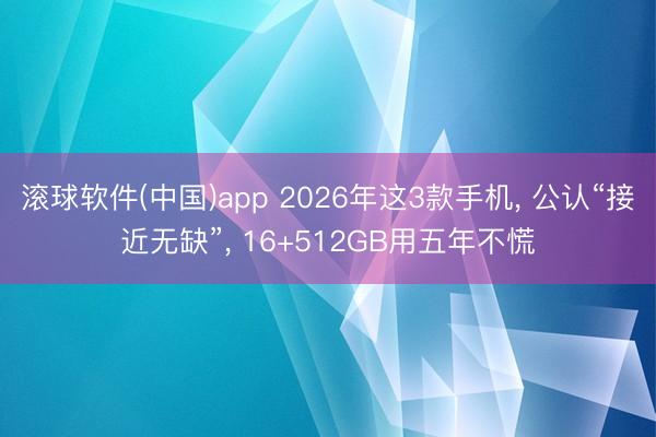 滚球软件(中国)app 2026年这3款手机， 公认“接近无缺”， 16+512GB用五年不慌