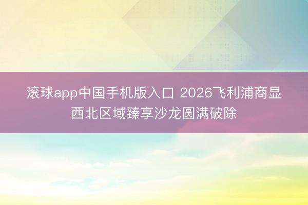 滚球app中国手机版入口 2026飞利浦商显・西北区域臻享沙龙圆满破除