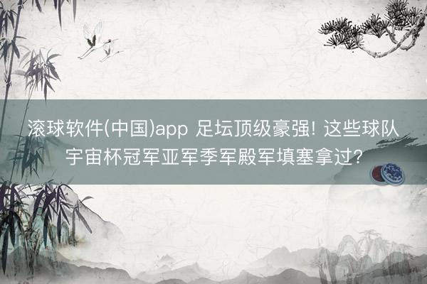 滚球软件(中国)app 足坛顶级豪强! 这些球队宇宙杯冠军亚军季军殿军填塞拿过?