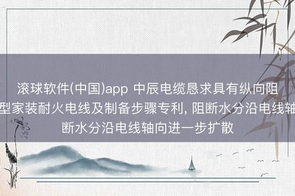 滚球软件(中国)app 中辰电缆恳求具有纵向阻水功能的防潮型家装耐火电线及制备步骤专利, 阻断水分沿电线轴向进一步扩散