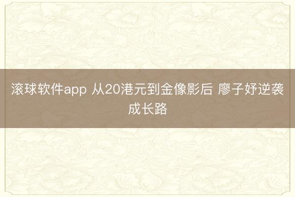 滚球软件app 从20港元到金像影后 廖子妤逆袭成长路