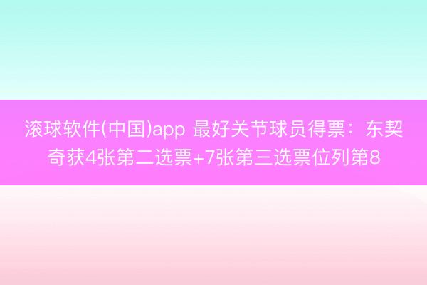 滚球软件(中国)app 最好关节球员得票：东契奇获4张第二选票+7张第三选票位列第8