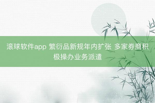 滚球软件app 繁衍品新规年内扩张 多家券商积极操办业务派遣