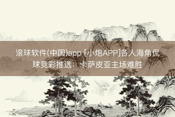 滚球软件(中国)app [小炮APP]各人海角侃球竞彩推选：卡萨皮亚主场难胜