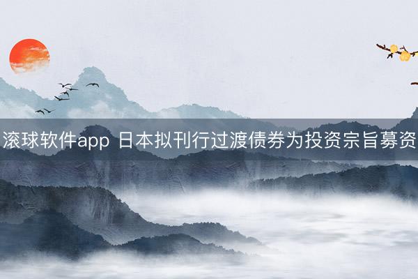 滚球软件app 日本拟刊行过渡债券为投资宗旨募资