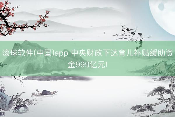 滚球软件(中国)app 中央财政下达育儿补贴缓助资金999亿元!