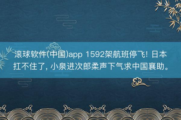 滚球软件(中国)app 1592架航班停飞! 日本扛不住了， 小泉进次郎柔声下气求中国襄助。