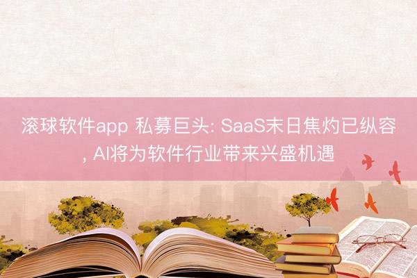滚球软件app 私募巨头: SaaS末日焦灼已纵容， AI将为软件行业带来兴盛机遇