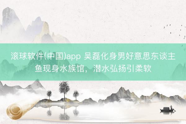 滚球软件(中国)app 吴磊化身男好意思东谈主鱼现身水族馆，潜水弘扬引柔软