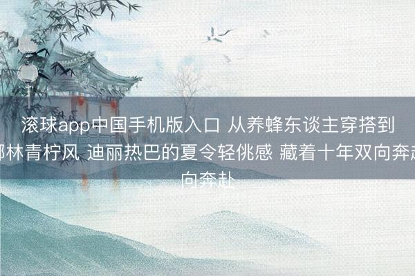 滚球app中国手机版入口 从养蜂东谈主穿搭到椰林青柠风 迪丽热巴的夏令轻佻感 藏着十年双向奔赴