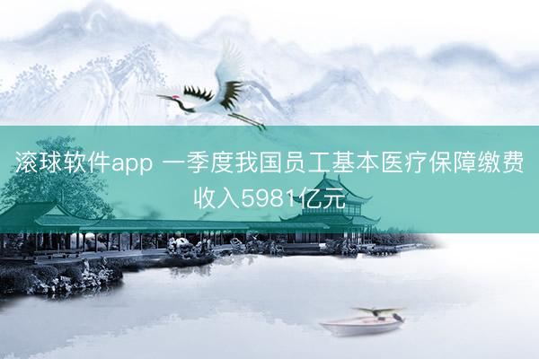 滚球软件app 一季度我国员工基本医疗保障缴费收入5981亿元