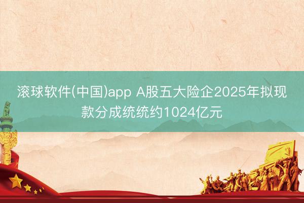 滚球软件(中国)app A股五大险企2025年拟现款分成统统约1024亿元