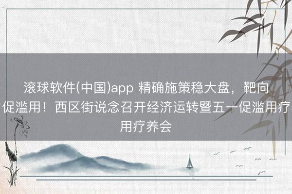 滚球软件(中国)app 精确施策稳大盘,靶向发力促滥用!西区街说念召开经济运转暨五一促滥用疗养会