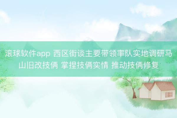 滚球软件app 西区街谈主要带领率队实地调研马山旧改技俩 掌捏技俩实情 推动技俩修复
