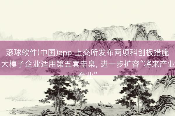 滚球软件(中国)app 上交所发布两项科创板措施: 大模子企业适用第五套圭臬， 进一步扩容“将来产业”